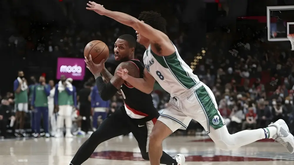 dallas mavericks vs portland trail blazers match player stats